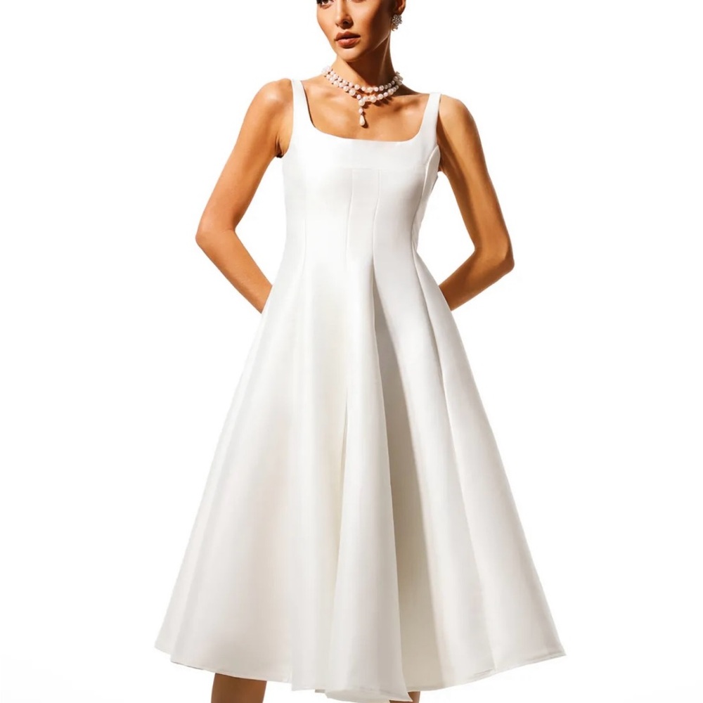 Chic White Midi Dress